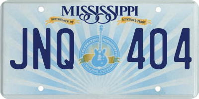 MS license plate JNQ404