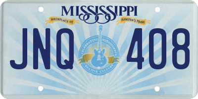 MS license plate JNQ408