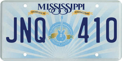 MS license plate JNQ410