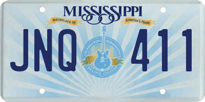 MS license plate JNQ411