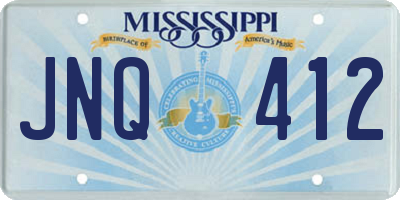 MS license plate JNQ412