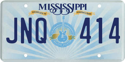 MS license plate JNQ414