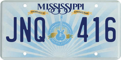 MS license plate JNQ416