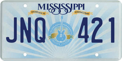 MS license plate JNQ421