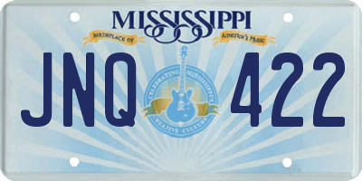 MS license plate JNQ422
