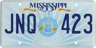MS license plate JNQ423