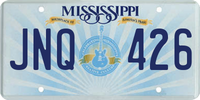 MS license plate JNQ426