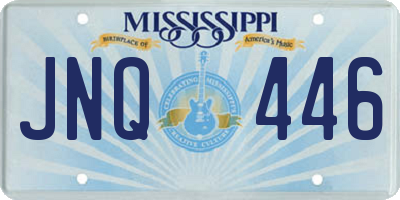MS license plate JNQ446