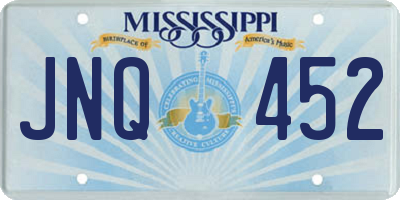 MS license plate JNQ452