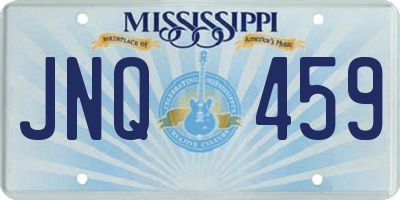 MS license plate JNQ459