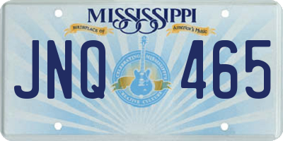 MS license plate JNQ465
