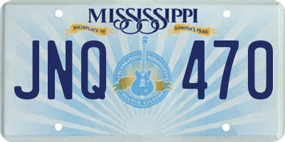 MS license plate JNQ470