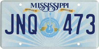 MS license plate JNQ473