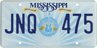 MS license plate JNQ475