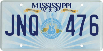 MS license plate JNQ476