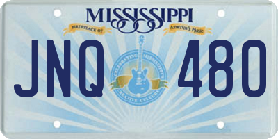 MS license plate JNQ480