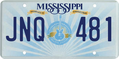 MS license plate JNQ481