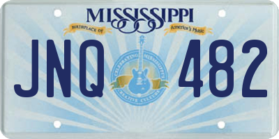 MS license plate JNQ482