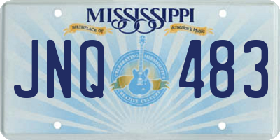 MS license plate JNQ483