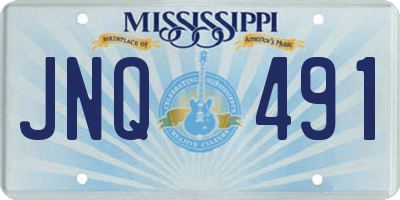 MS license plate JNQ491
