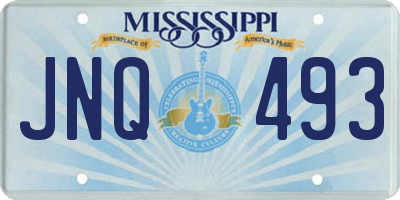 MS license plate JNQ493
