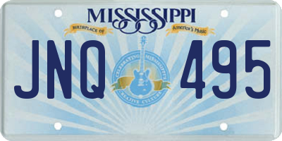 MS license plate JNQ495