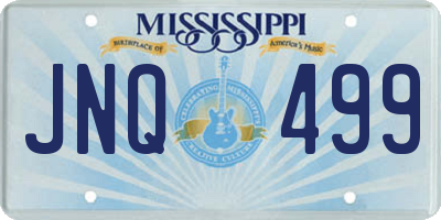 MS license plate JNQ499