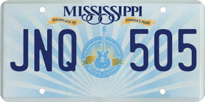 MS license plate JNQ505