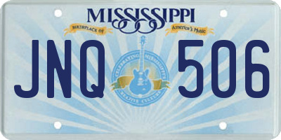MS license plate JNQ506