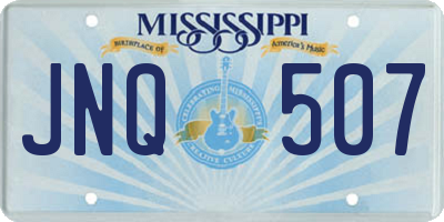 MS license plate JNQ507