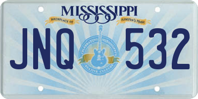 MS license plate JNQ532