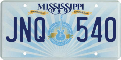 MS license plate JNQ540