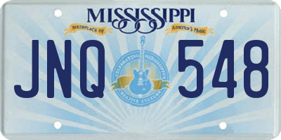 MS license plate JNQ548