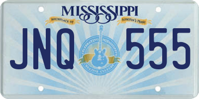 MS license plate JNQ555