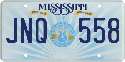 MS license plate JNQ558