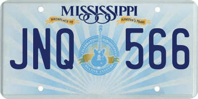 MS license plate JNQ566