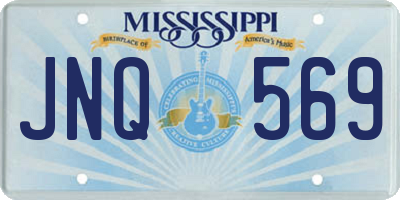 MS license plate JNQ569