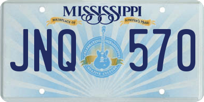 MS license plate JNQ570