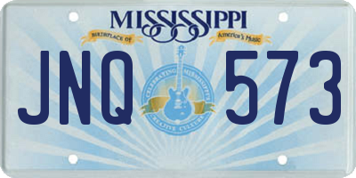 MS license plate JNQ573