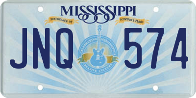 MS license plate JNQ574