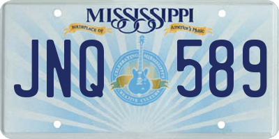 MS license plate JNQ589