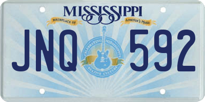 MS license plate JNQ592