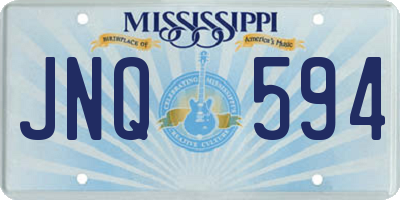 MS license plate JNQ594