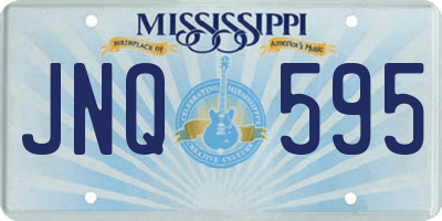 MS license plate JNQ595