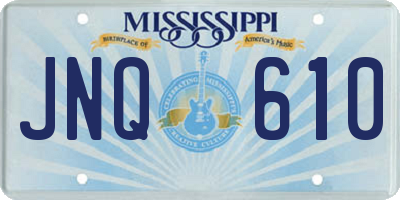 MS license plate JNQ610