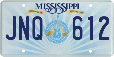 MS license plate JNQ612