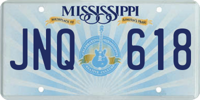 MS license plate JNQ618