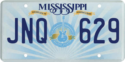 MS license plate JNQ629