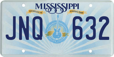 MS license plate JNQ632