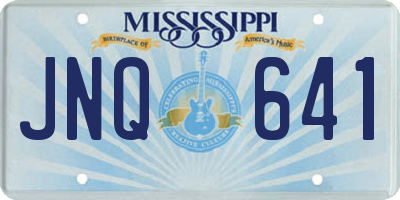 MS license plate JNQ641